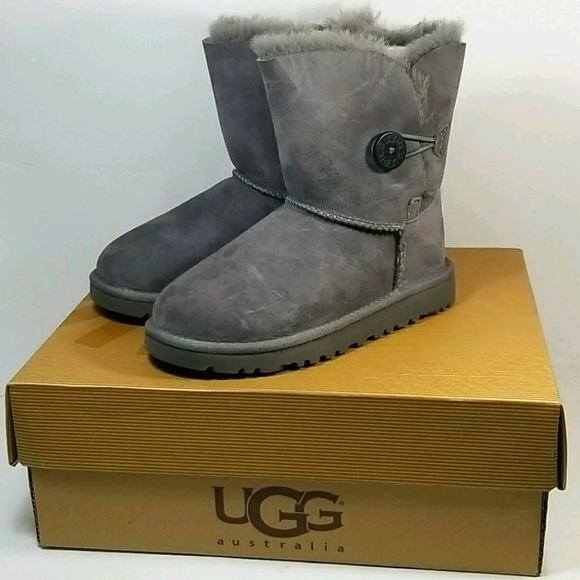 UGG Other - UGG Boots K Bailey Button Gray Kids size 13, 1